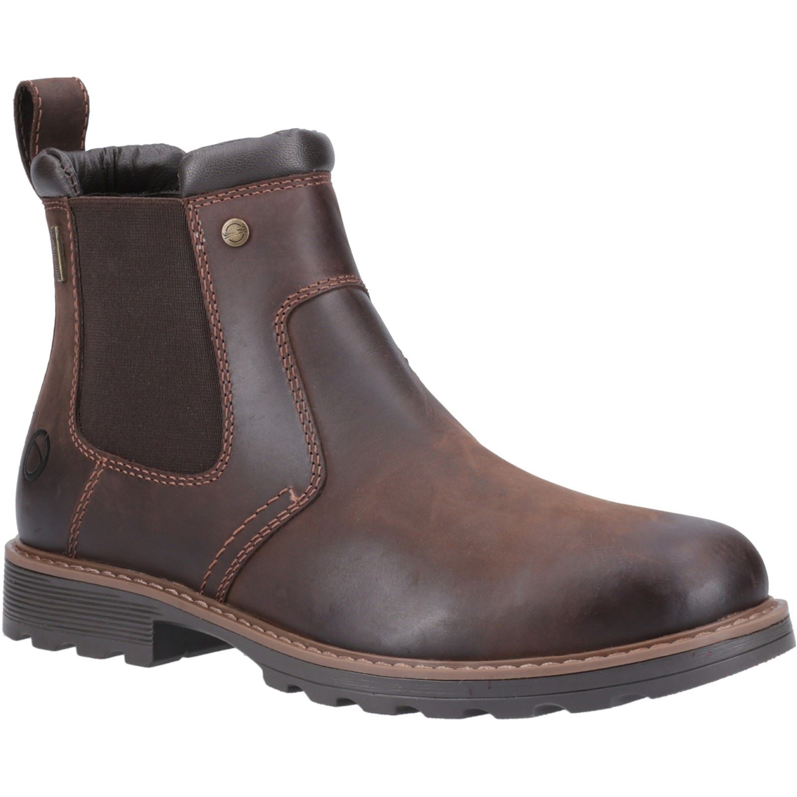 Cotswold Leafield Leder Herrenbraune Stiefel Image