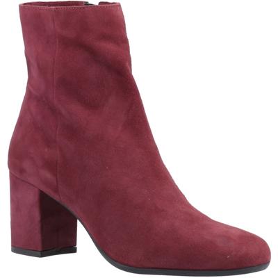 Hush Puppies Octavia Damen Veloursleder Bordeaux Stiefeletten mit Absatz Image