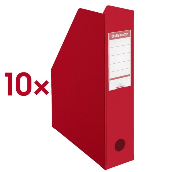 Esselte 10x Stehsammler DIN A4 rot, 7.2x31.8x24.2 cm Image