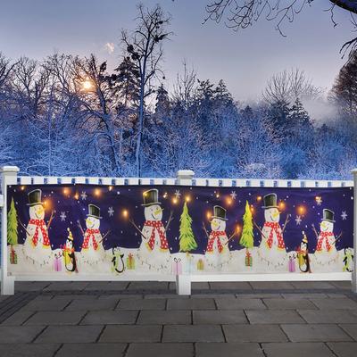 LED-Balkon Sichtschutz Schneemann, Gainsborough Image