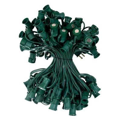 Vickerman 773147 - C9 100'x100 Green Magnetic Socket SPT1 (V24SPT1-100G) Christmas Light Cords