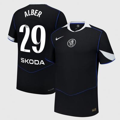 Chelsea Nike Dri Fit Adv Ausweichtrikot 2025-26 mit Aufdruck Alber 29 Image