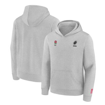 Rugby-Weltmeisterschaft 2025 x Rote Rosen – Damen-Hoodie mit Doppel-Branding – Grau – Junior Image