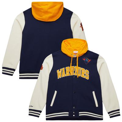 Golden State Warriors Mitchell & Ness Courtside Fleece Vintage Jacke – Herren Image