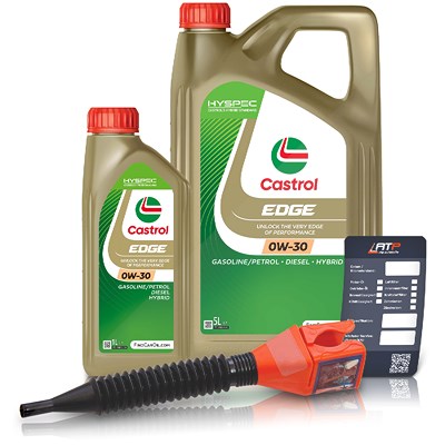 Castrol 6 L EDGE 0W-30 + Ölwechsel-Anhänger + Einfülltrichter [Hersteller-Nr. 15F642] Image