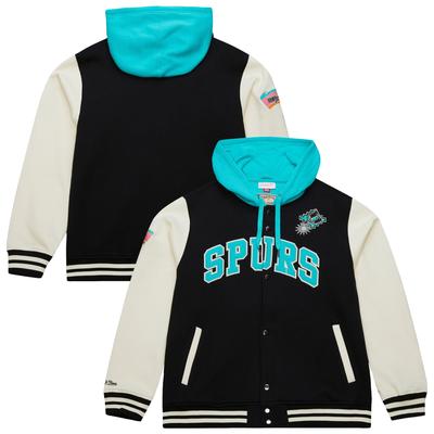 San Antonio Spurs Mitchell & Ness Courtside Fleece Vintage Jacke – Herren Image
