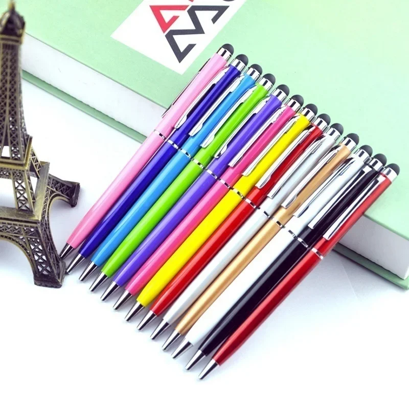1 Stück 2-in-1 Nützliches Design Tablet für Pad Smartphone Touchscreen Stylus Stift + Kugelschreiber Smartphone Touchscreen Stylus