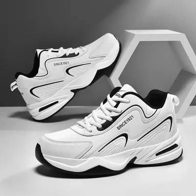 Men's Sports Running Shoes Outdoor Walking Soft Casual Sports Shoes Version Fashion Designer Leather Sports Shoes Waterproof