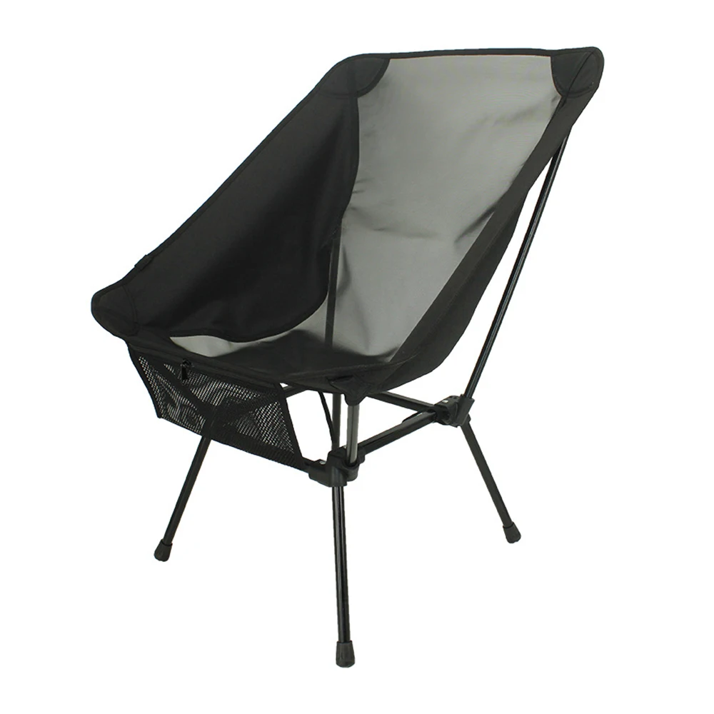 Climb Ultraleichter, kompakter, zusammenklappbarer Camping-Strandstuhl mit sinkenden großen Füßen und Rückenstützgurtband (blau – quadratisches Gestell)