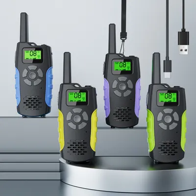 AWANFI Walkie-Talkies für Kinder, wiederaufladbar, Langstrecken-Walkie-Talkie mit Li-Ion-Akku, 16-Kanal-Walkie-Talkie mit Taschenlampe, VOX