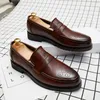 Minimal modisch gestaltete Barock-Loafer, hochwertige, bequeme, atmungsaktive Herren-Business-Büro-Casual-Lederschuhe für Herren