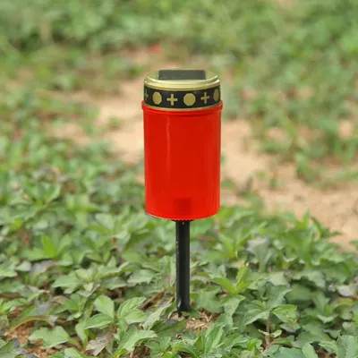 Flameless Solar Power LED Decorative Tea Light Cemetery Ritual Lawn Candle Lamp