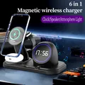 NUOVO supporto per telefono da tavolo 6 in 1 con caricatore wireless altoparlante wireless orologio digitale con luce RGB per studenti ragazza/ragazzo amici
