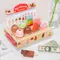 Set da gioco da banco per gelato in legno per giocattoli per bambini, giochi di finzione Montessori, giocattoli alimentari, accessori da cucina