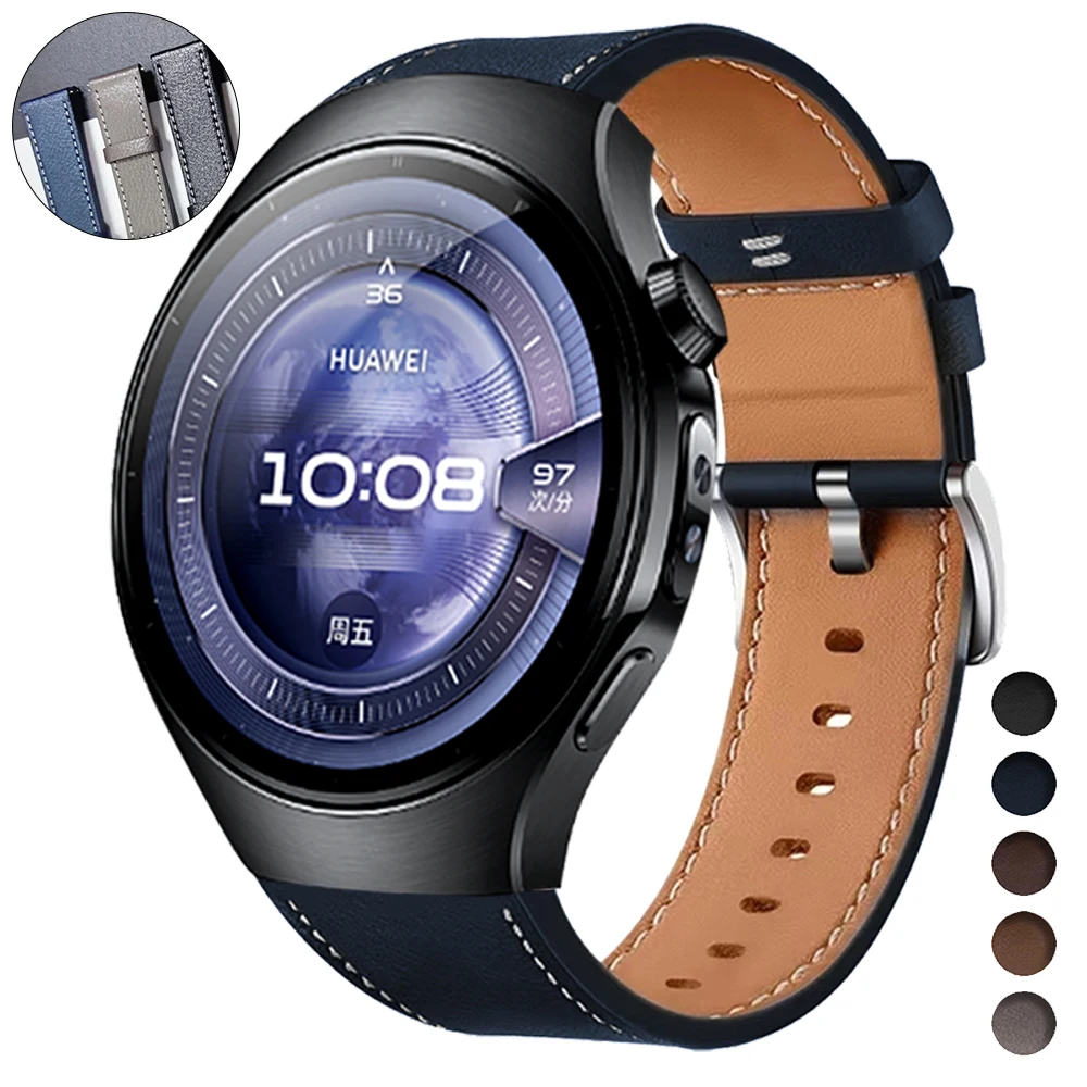 20mm 22mm Leder Ersetzen Armband Für Huawei Uhr GT 5 Pro GT5 GT4 GT3 GT2 Sport Armband für Huawei Uhr 5/4 Pro Soft Strap Image