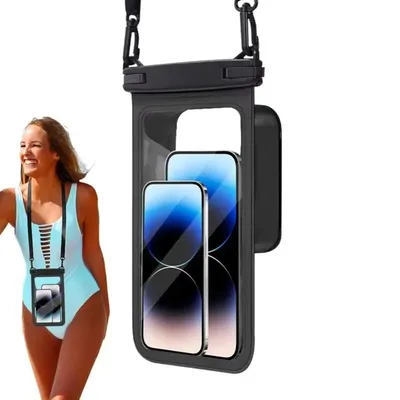 PVC Waterproof Phone Case Large Capacity with Lanyard Cell Phone Dry Bag Transparent Touchable screen Phone Sealed Bag