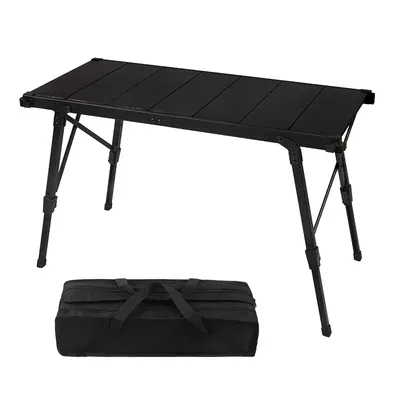 NOBANA&CLS Camping Folding Removable IGT Wood Table Lightweight Camp BBQ Grill Stove Table Outdoor Picnic Fishing Table IGT Set