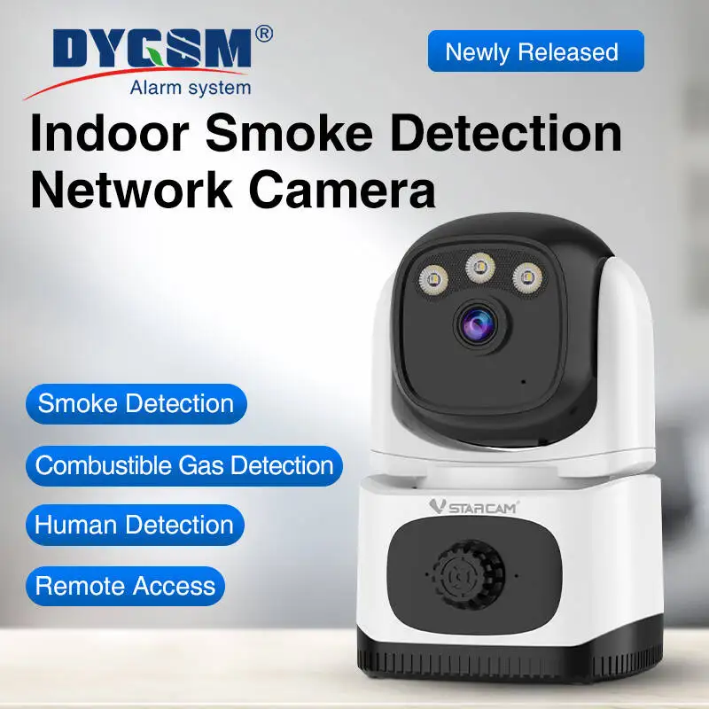 2mp WiFi-Kamera in Rauch-und Gasleck detektor Alarm IP CCTV Sicherheits schutz Überwachung Smart Auto Tracking Zwei-Wege-Audio gebaut Image