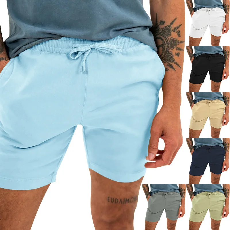 2025 nuova moda estiva pantaloncini di lino da uomo pantaloncini da spiaggia in cotone da uomo nuovi pantaloncini cargo solidi larghi per il tempo libero selvaggio per uomo felpe