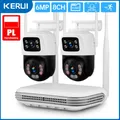KERUI H.265 6MP Dual HD Sistema CCTV wireless Impermeabile PTZ WIFI Telecamera di sicurezza IP 8CH NVR Kit di videosorveglianza