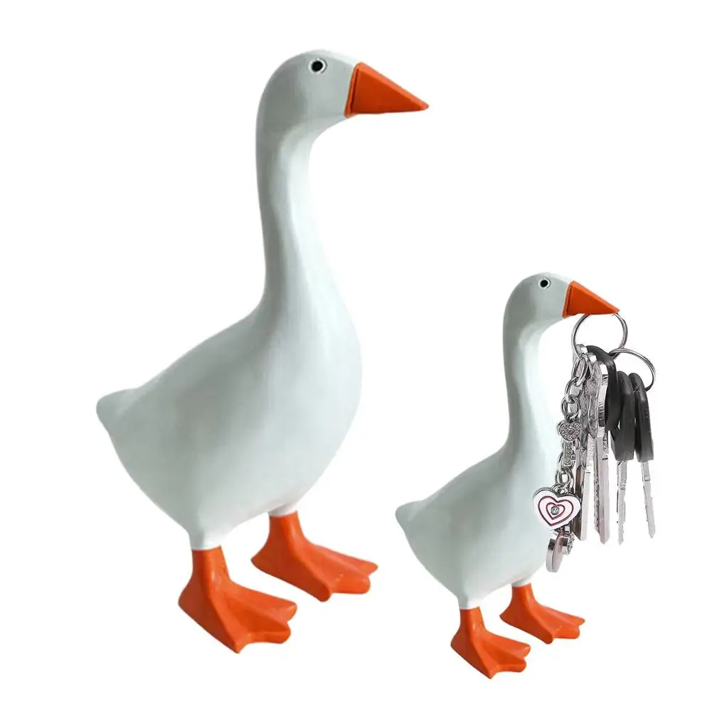 Magnetische Ente Schlüssel Halter Nette DIY Harz Ente Figur 3D Realistische Ente Ornament Lagerung Dekor Für Home/Büro Schreibtisch