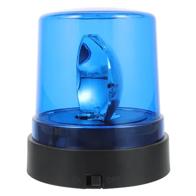 1Pc Kids Police Light Toy Rotating Warning Signal Lamp Red Flashing Emergency Car Lights Educational Game Props Demo Plastic