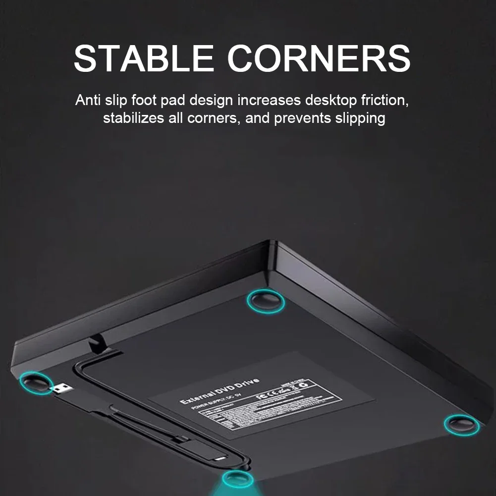 9,5/12,7 mm DVD-CD-Laufwerksbox, USB 3.0 Typ C, externe DVD-Laufwerksbox, DVD/CD/optisches Laufwerksgehäuse für Laptop, Notebook, Brenner Image