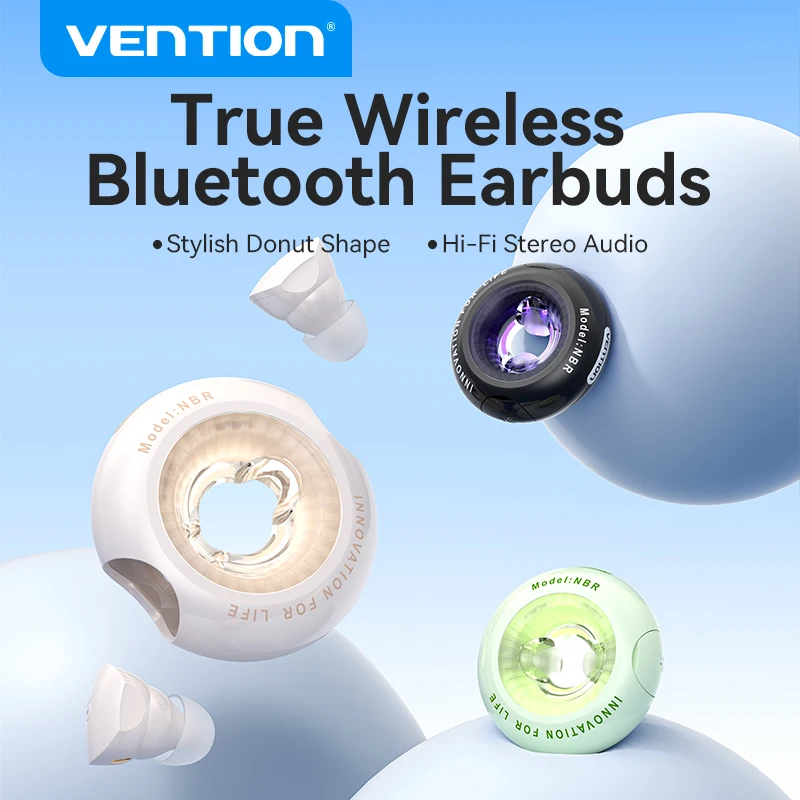 Vention Drahtlose Kopfhörer Bluetooth 5,3 Kopfhörer mit Mikrofon IPX4 wasserdicht Sport Für Smartphone Drahtlose Ohrhörer Image