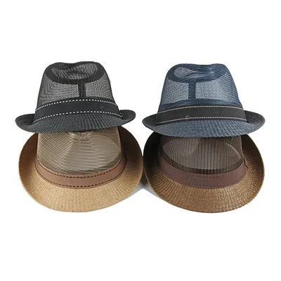 Spring and summer hollow mesh hat, outdoor casual top hat, jazz hat, beach hat, sun hat for travel