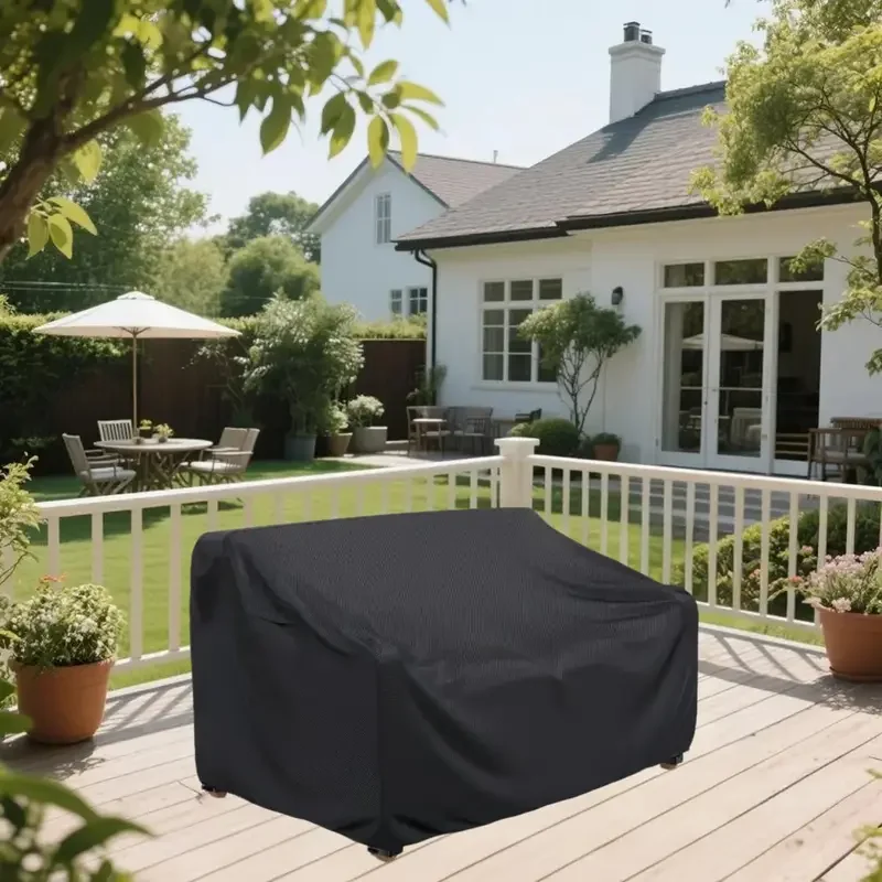 1 Stück 210D Terrassen-Sofabezug, Haushaltsbezug, Gartenmöbelbezug, langlebiges Polyestermaterial, Gartenmöbel-Schutz Image