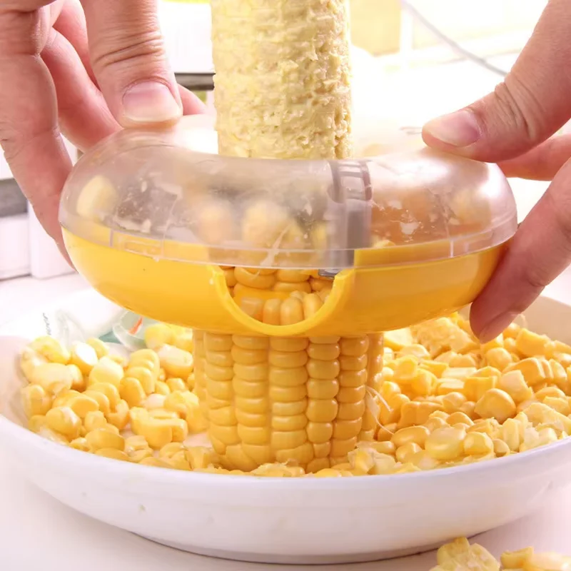 Ein Schritt Mais Kerneler Korn Cob Drescher Stripper Schäler Entferner Obst Gemüse Cutter Werkzeuge Küche Gadgets Zubehör 2025