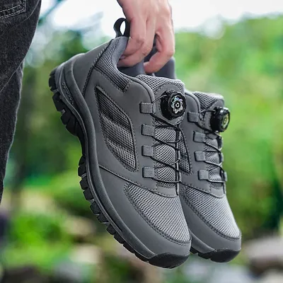 Men'S Sports Shoes Rotating Buckle Comfortable Hiking Anti Slip Sports Shoes Plus Size Men'S Shoes