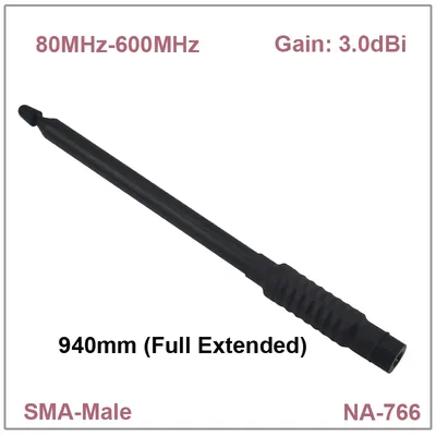 Nagoya NA-766 SMA-Male 80-600MHz extend Antenna VHF/UHF Ham Radio Handheld Telescopic Antenna