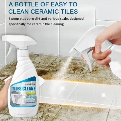 Bathroom ceramic tile floor cleaning, strong stain removal, polishing, brightening, cleaning agent, scale removal, rust removal