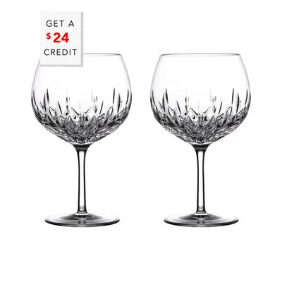 Waterford Lismore Gin Journeys Set Of 2 Balloon Glasses With $24 Credit