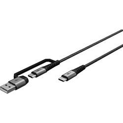 Goobay 2in1 USB-Textilkabel 70277 Image