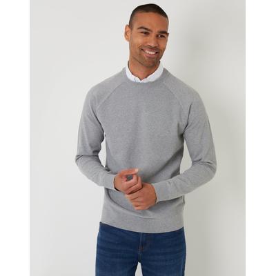 Grey Mock Shirt Raglan Knitted Jumper