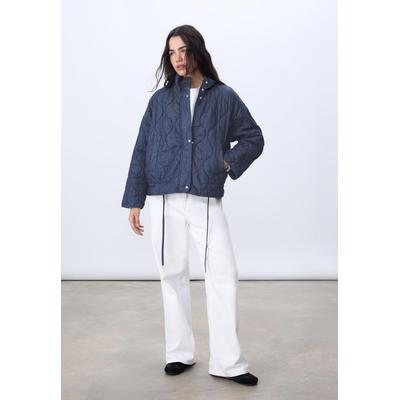 Stradivarius Denim puffer jacket RINSE BLUE DENIM L