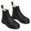 Chelseaboots DR. MARTENS "Embury WL", Herren, Gr. 43, schwarz, Leder, unifarben, casual, Schuhe, Blockabsatz, Stiefelette, Schlupfschuh mit praktischer Anziehlasche
