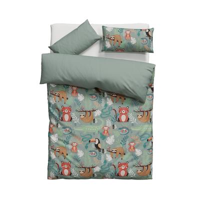 Kinderbettwäsche LÜTTENHÜTT "CUDDLEE", weiß (safari), B/L: 135cm x 200cm, , Renforcé, B/L: 40cm x 80cm, Renforcu00e9, Obermaterial: 100% Baumwolle, Bettwäsche, in vielen Designs: Dino,Einhorn,Weltraum,Baustelle,Herz,Trecker,Safari