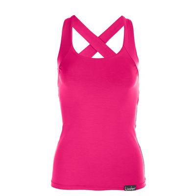 Sporttop WINSHAPE "WVR25", Damen, Gr. M, pink, 90% Baumwolle, 10% Elasthan, eckiger Ausschnitt, ohne Ärmel, Tops, Cross Back Style Image