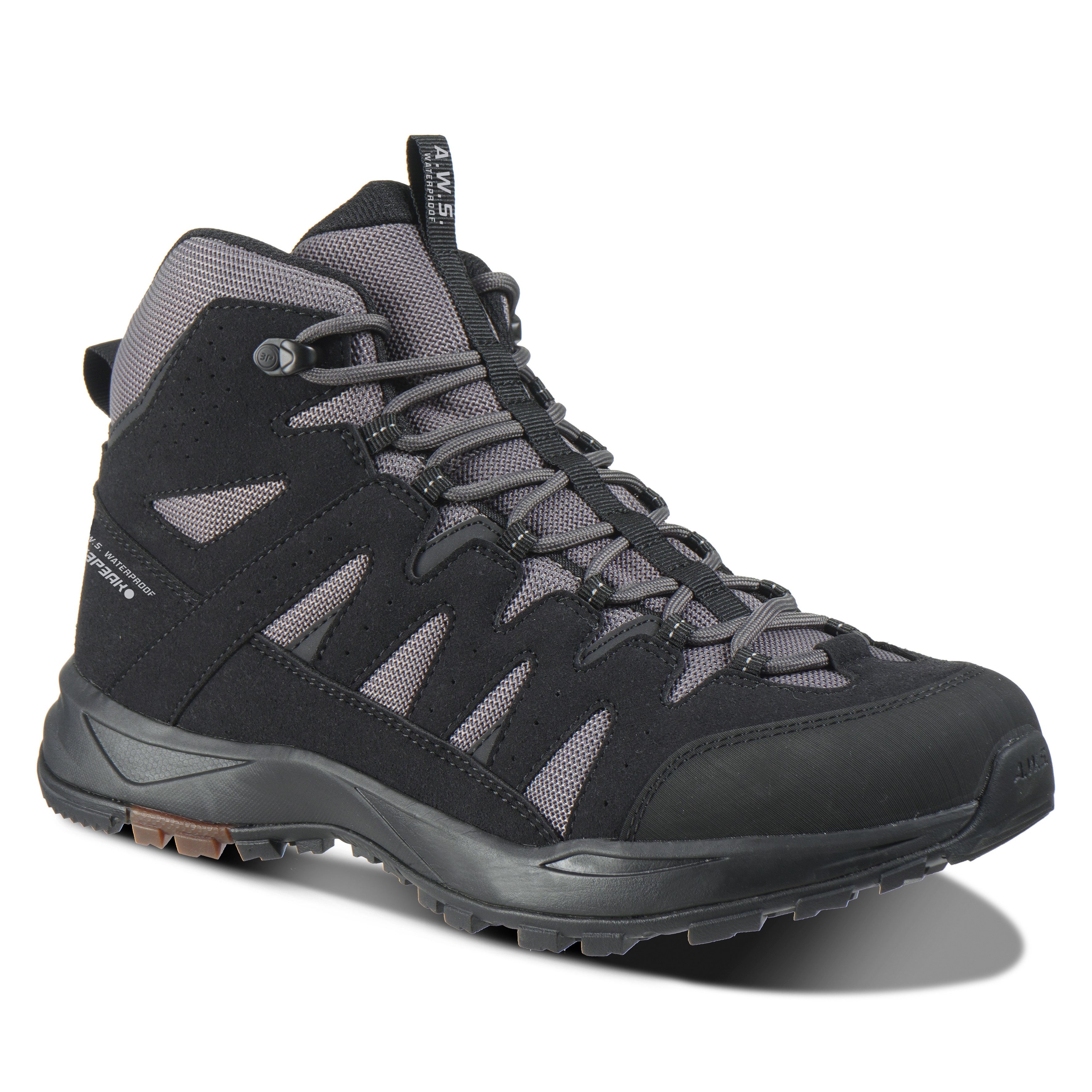 Wanderschuh ICEPEAK "AURA MC MR", Damen, Gr. 46, grau (lead, grau), Synthetik, Textil, Schuhe Wanderschuh, wasserdicht Image