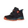 Outdoorschuh TROLLKIDS "KIDS KJERAG HIKER", Gr. 34, schwarz, stormy blau, flame orange, Synthetik, Textil, sportlich, Schuhe, wasserdicht, Klettverschluss, reflektierende Details