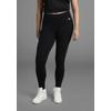 Leggings KANGAROOS, Damen, Gr. 54, N-Gr, schwarz, Single Jersey, Obermaterial: 95% Baumwolle, 5% Elasthan, unifarben, animal-print, casual, figurbetont knöchellang, Hosen, mit seitlichen Streifen im Leo-Print, große Größen