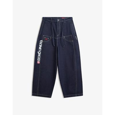Bershka Ecko Unltd Super Baggy Jeans Men 31 Navy