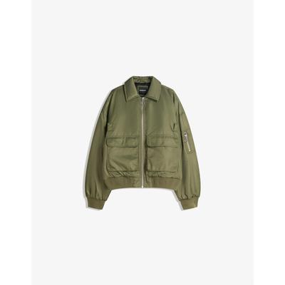 Bershka Technical Bomber Jacket Men S Khaki