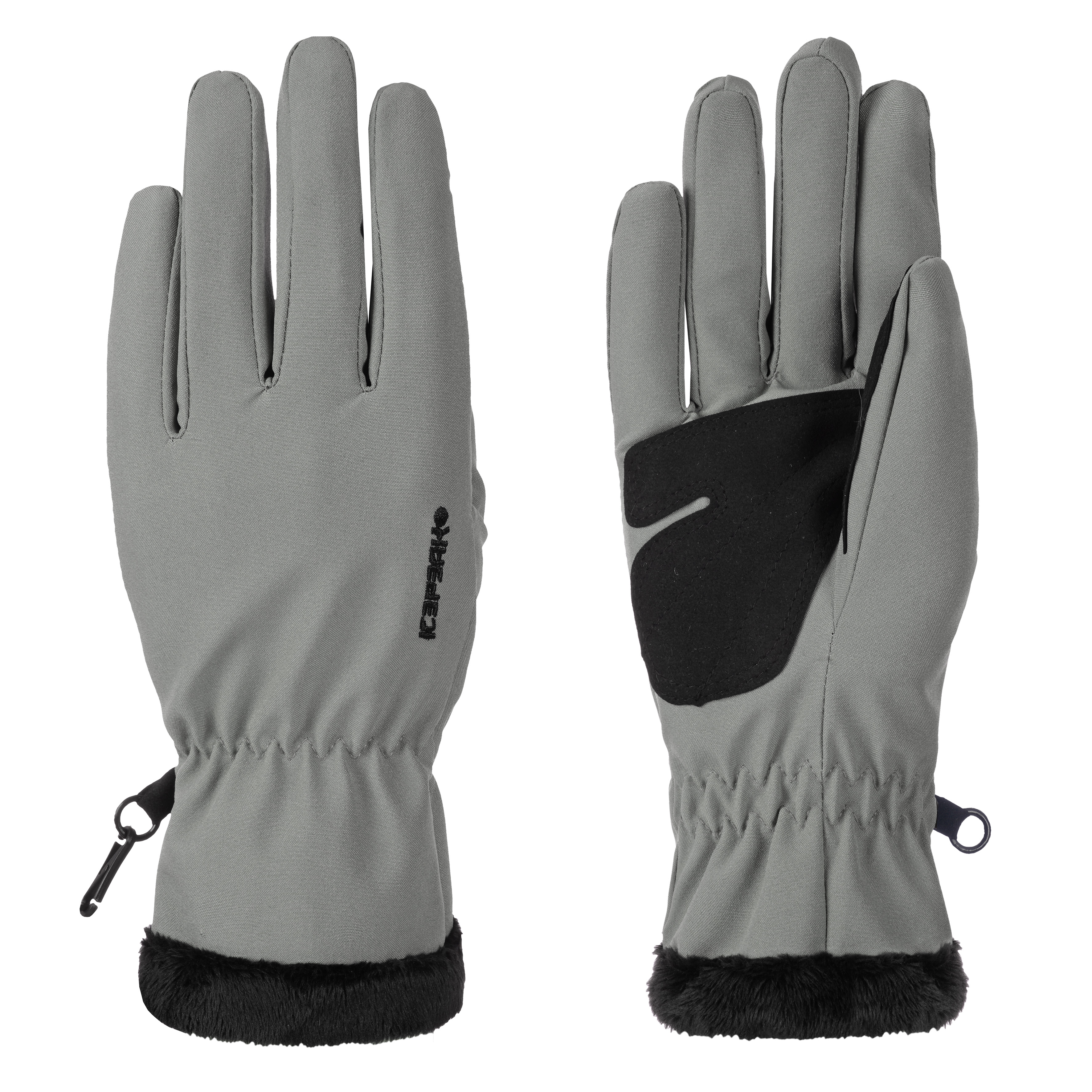 Skihandschuhe ICEPEAK "ICEPEAK HANAU", Damen, Gr. S (7/7,5), grau, Obermaterial: 100% Polyester, Handschuhe Image