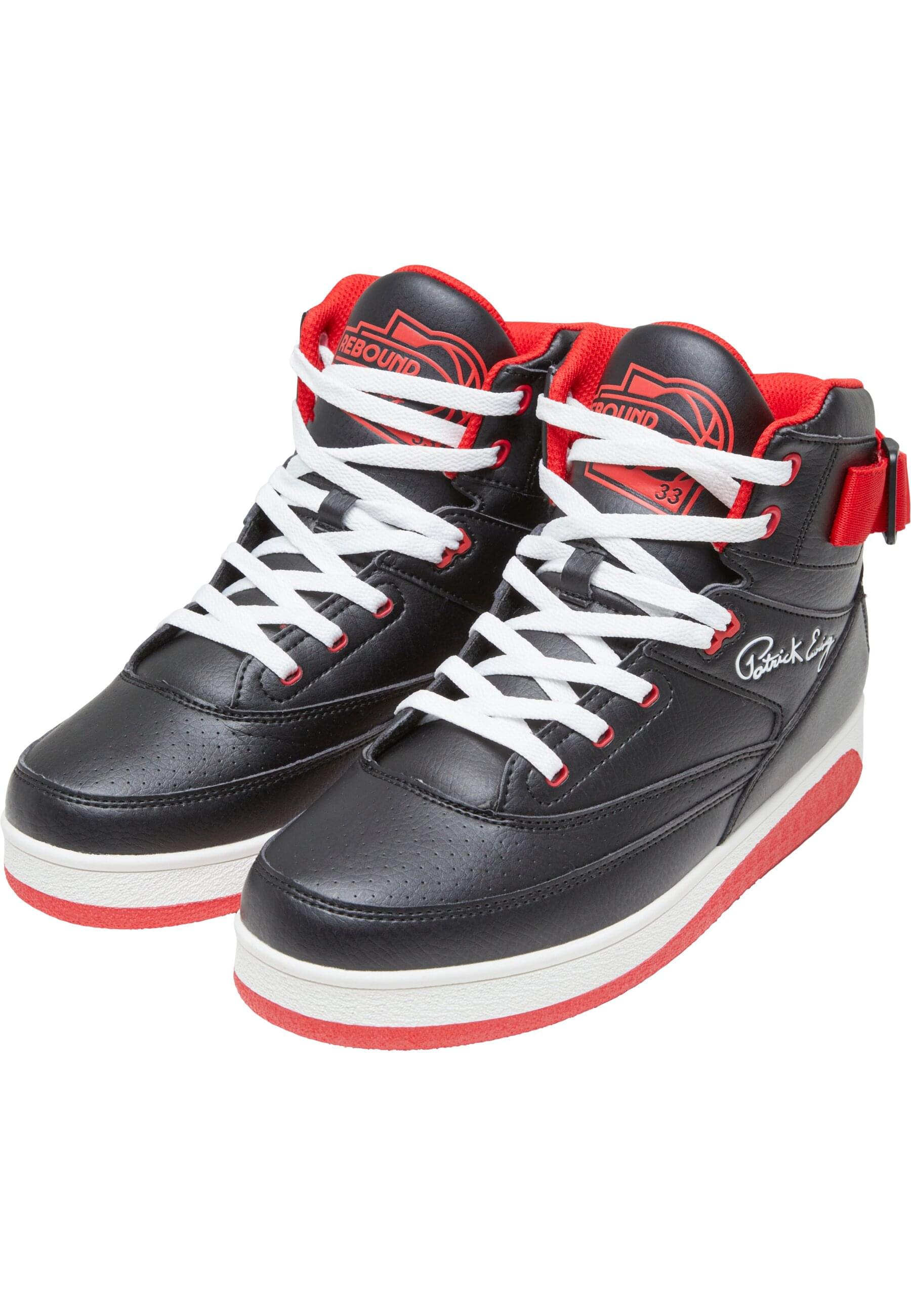 Trainingsschuh EWING "Ewing Rebound. by EWING 33 HI", Gr. 11, weiß (schwarz, rot, weiß), Leder, Schuhe
