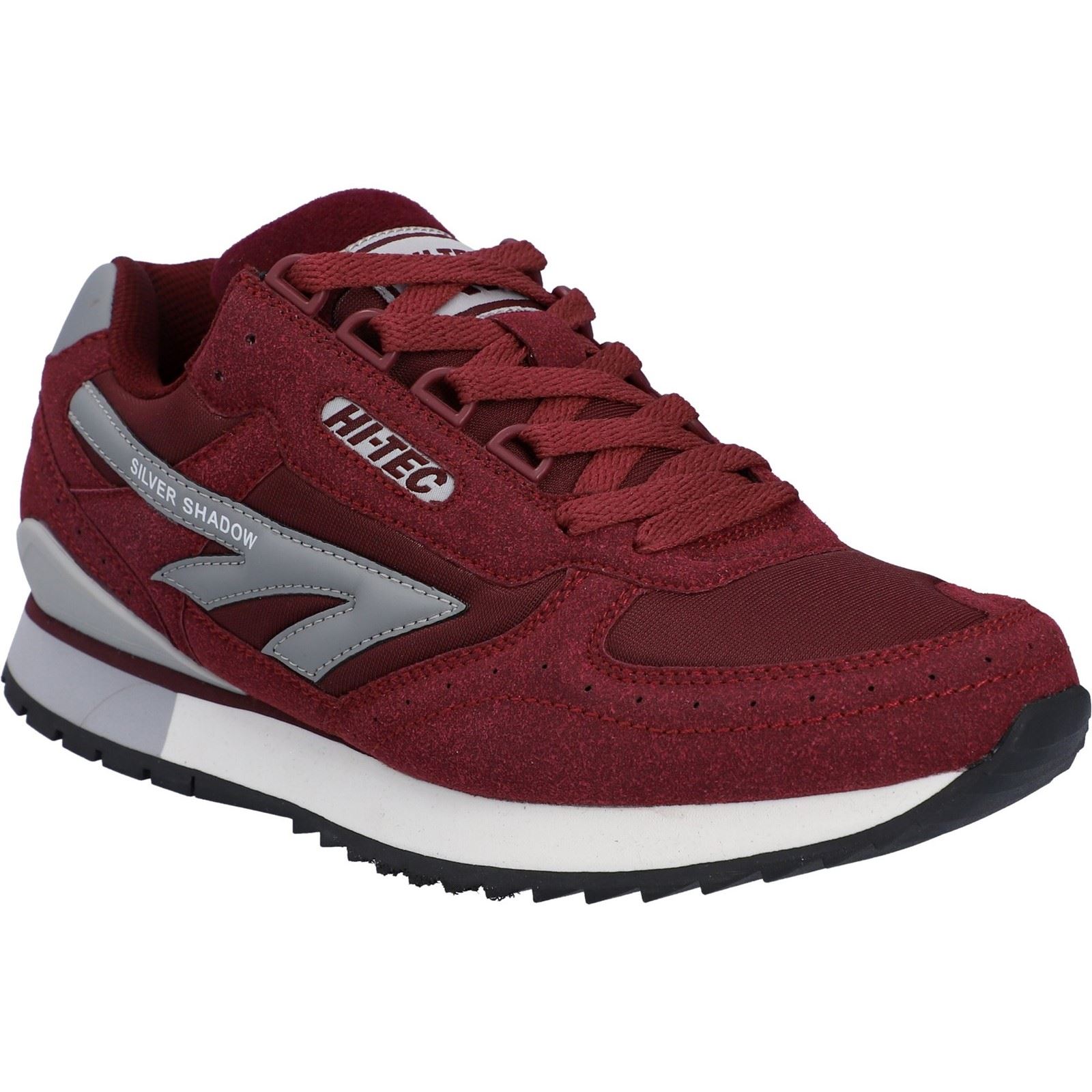 Hi-Tec Silver Shadow PU Wildleder/Polyester Herren Schnürschuhe in Kirsche
