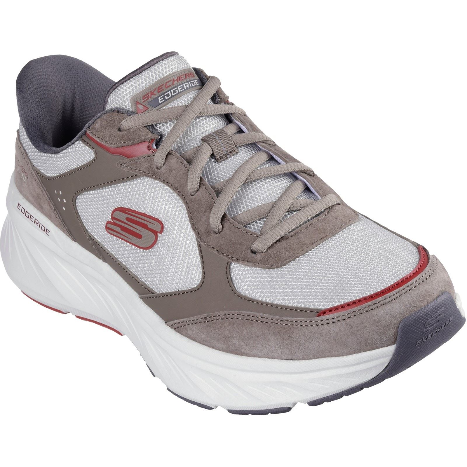 Skechers Edgeride Erlon Herren Sneaker Aus Braunem/mehrfarbigem Leder Image